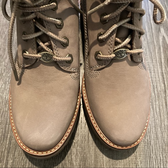 Timberland Women’s Courmayeur Valley Hiking Boots Taupe Nubuck Sz 7 NWOB - Picture 6 of 14